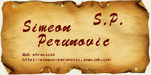 Simeon Perunović vizit kartica